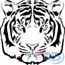 Декоративная наклейка Массивный тигр