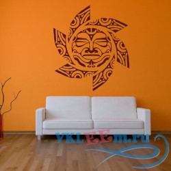 Декоративная наклейка солнце с лицом