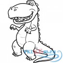 Декоративная наклейка детский милый динозаврик