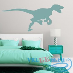 Декоративная наклейка бегущий динозавр