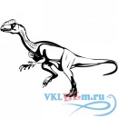 Декоративная наклейка Велоцираптор доисторический динозавр 