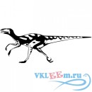 Декоративная наклейка бегущий динозавр 