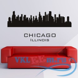 Декоративная наклейка Чикаго Иллинойс архитектура