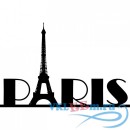 Декоративная наклейка Надпись Париж