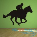 Декоративная наклейка Жокей на быстрой лошади