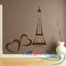 Декоративная наклейка Любовь сердце Эйфелева башня 