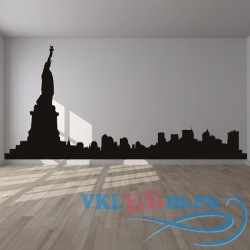 Декоративная наклейка Нью-Йорк Скайлайн Америка 