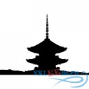 Декоративная наклейка Японская башня
