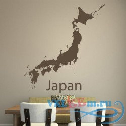 Декоративная наклейка Япония материк