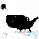 Декоративная наклейка USA Map Around The World Solid America USA Wall Stickers Home Decor Art Decals