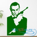 Декоративная наклейка Агент 007 с пистолетом