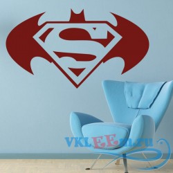 Декоративная наклейка Логотип Бэтмена и Супермена