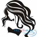 Декоративная наклейка Девушка длинными волосами