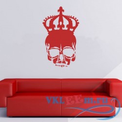 Декоративная наклейка Череп с короной