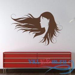 Декоративная наклейка Женщина с волнистыми волосами