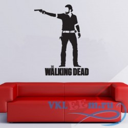 Декоративная наклейка Рик Граймс с пистолетом