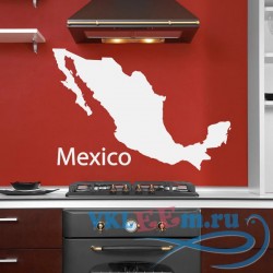 Декоративная наклейка Мексика карта
