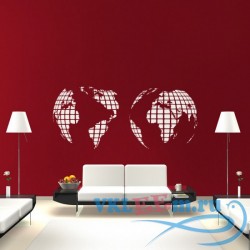Декоративная наклейка Глобусы мира