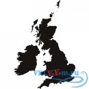 Декоративная наклейка United Kingdom Wall Stickers Map Wall Art