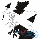 Декоративная наклейка Шотландия Флаг Крест 