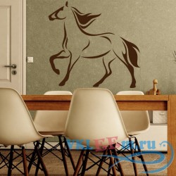 Декоративная наклейка Контурная лошадь