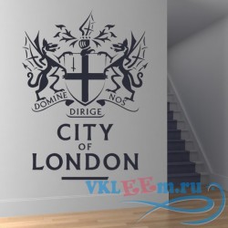 Декоративная наклейка Надпись город Лондон