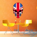 Декоративная наклейка Union Jack Skull Wall Sticker British Flag Wall Decal Halloween Home Decor
