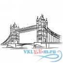 Декоративная наклейка Tower Bridge London Landmark United Kingdom Wall Stickers Home Decor Art Decals