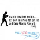 Декоративная наклейка It Aint How Hard You Can Hit... Rocky TV &amp; Film Wall Stickers Home Art Decals