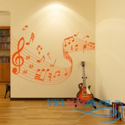 Декоративная наклейка Musical Note Score Wall Stickers Music Wall Art