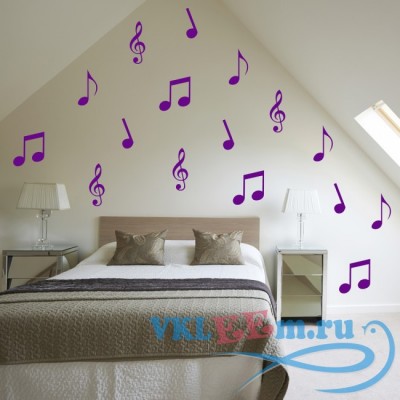 Декоративная наклейка Musical Notes Musical Notes &amp; Instruments Creative Multipack Wall Stickers Decal