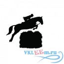 Декоративная наклейка Horse Jumping Over Hay Bale Horse Riding Wall Stickers Sports Decor Art Decals