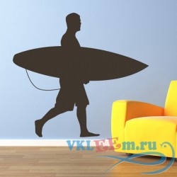 Декоративная наклейка Surfer Wall Sticker Beach Wall Art