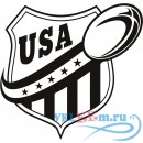 Декоративная наклейка эмблема американского футбола 