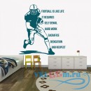Декоративная наклейка Американский футбол как жизнь