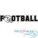 Декоративная наклейка Американский футбол Футбольный шлем 