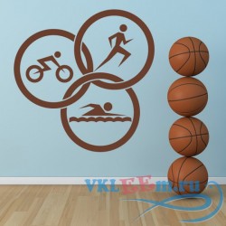 Декоративная наклейка Triathlon Wall Stickers Athletics Wall Art
