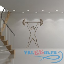 Декоративная наклейка Weight Lifter Wall Sticker Gym Wall Art