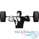 Декоративная наклейка Weightlifting Torso And Weights Athletics Wall Stickers Gym Home Decor Art Decal