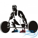 Декоративная наклейка Weightlifting Man Shadowed Athletics Wall Stickers Gym Home Decor Art Decals