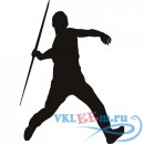 Декоративная наклейка Javelin Badge Athletics Sports And Hobbies Wall Art Stickers