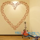 Декоративная наклейка Musical Notes Heart Shape Frame Musical Notes &amp; Instruments Wall Stickers Decals
