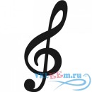 Декоративная наклейка Treble Clef Print Musical Notes &amp; Instruments Wall Sticker Music Home Art Decals
