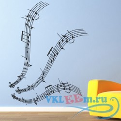 Декоративная наклейка Musical Notes Wall Stickers Music Wall Art