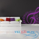 Декоративная наклейка Musical Note Wall Sticker Music Wall Art