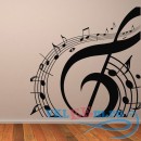 Декоративная наклейка Musical Note Wall Sticker Music Wall Art