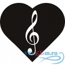 Декоративная наклейка Musical Note Heart Wall Art Sticker Wall Decal