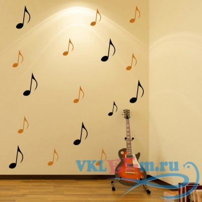 Декоративная наклейка Quaver Silhouette Wall Stickers Creative Multi Pack Wall Decal Art