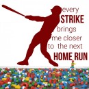 Декоративная наклейка Каждый удар Бейсбол