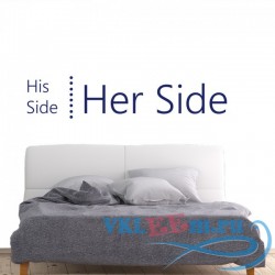 Декоративная наклейка His &amp; Her Side Wall Sticker Funny Quote Wall Decal Bedroom Home Decor